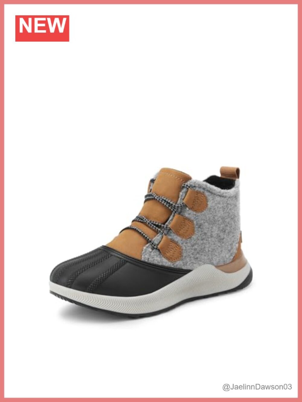 Women's Ankle Fashion Sneaker Boots Lace Up Rubber Toe Water Resistant